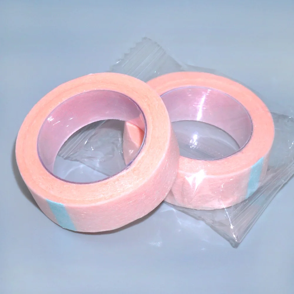 50pcs Pink Eyelash Tape Adhesive Eyelash Extension Tapes Breathable Micropore Lash Tape for Eyelash Extension Supply