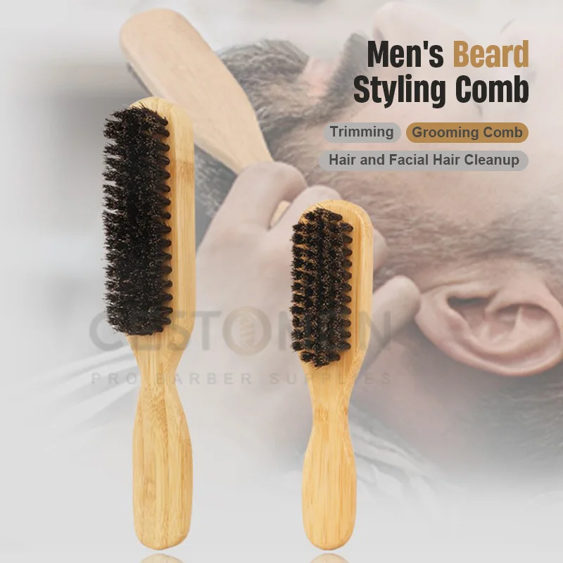 

Barbershop Men Beard Brush Wooded Handle Soft Hair Cleaning Brush Broken Hair Remove Comb Hairdressing Neck Duster Barber Tools