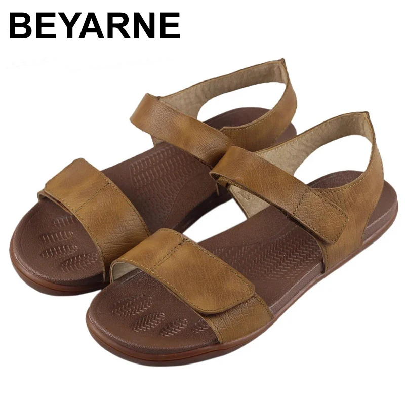 

Barefoot Mens Sandals Women's Sandals Summer Shoes 100% Genuine Leather Shoes Woman Sandals Plus Size Female Flat Sandals