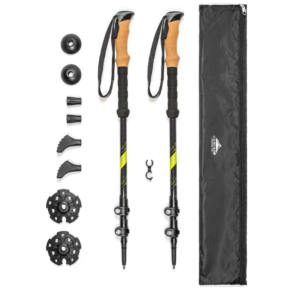 

Carbon fiber quick locking cork grip hiking stick - foldable walking or hiking stick can expand to 54 inches