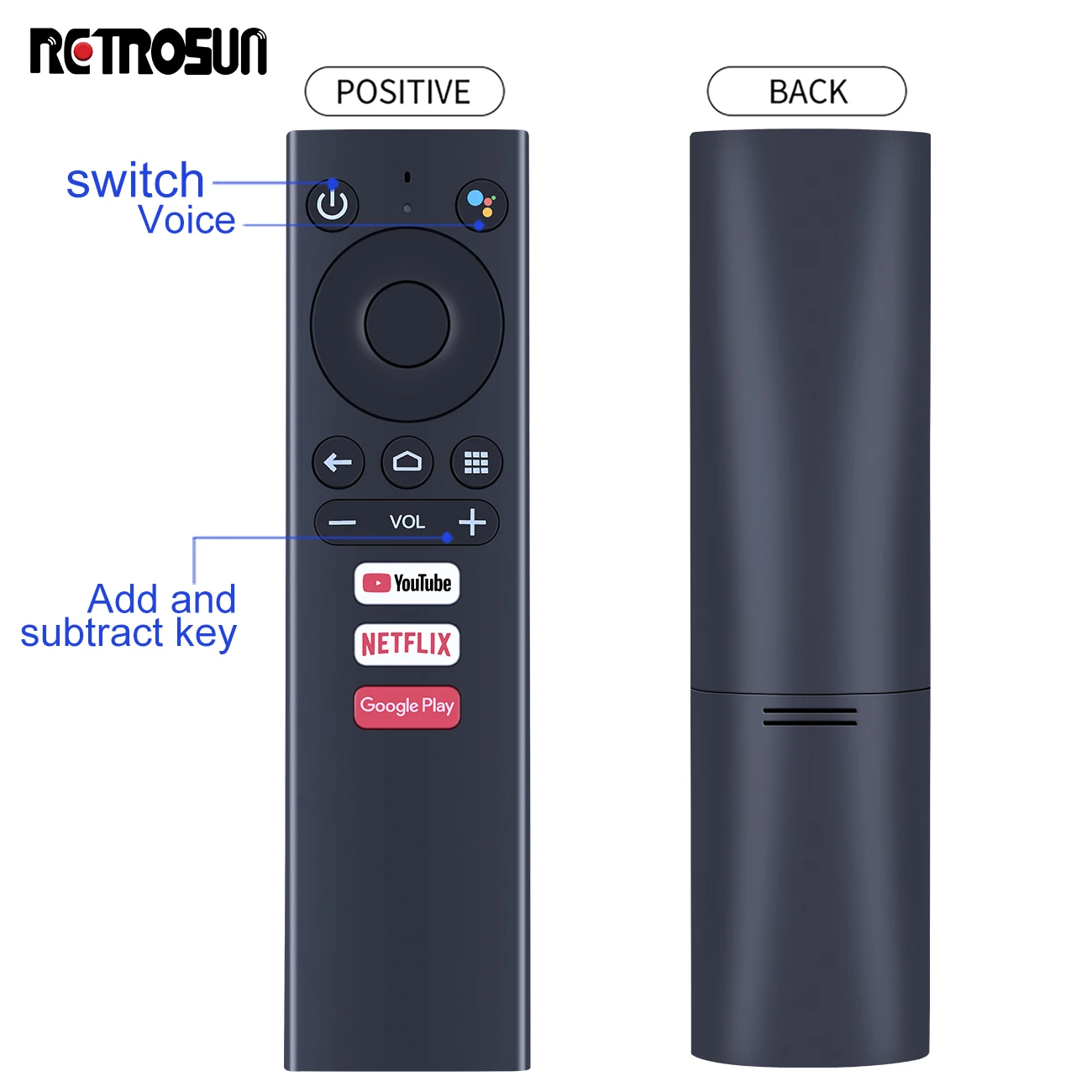Voice Bluetooth Remote Control For Ematic 4K UHD Android TV Box