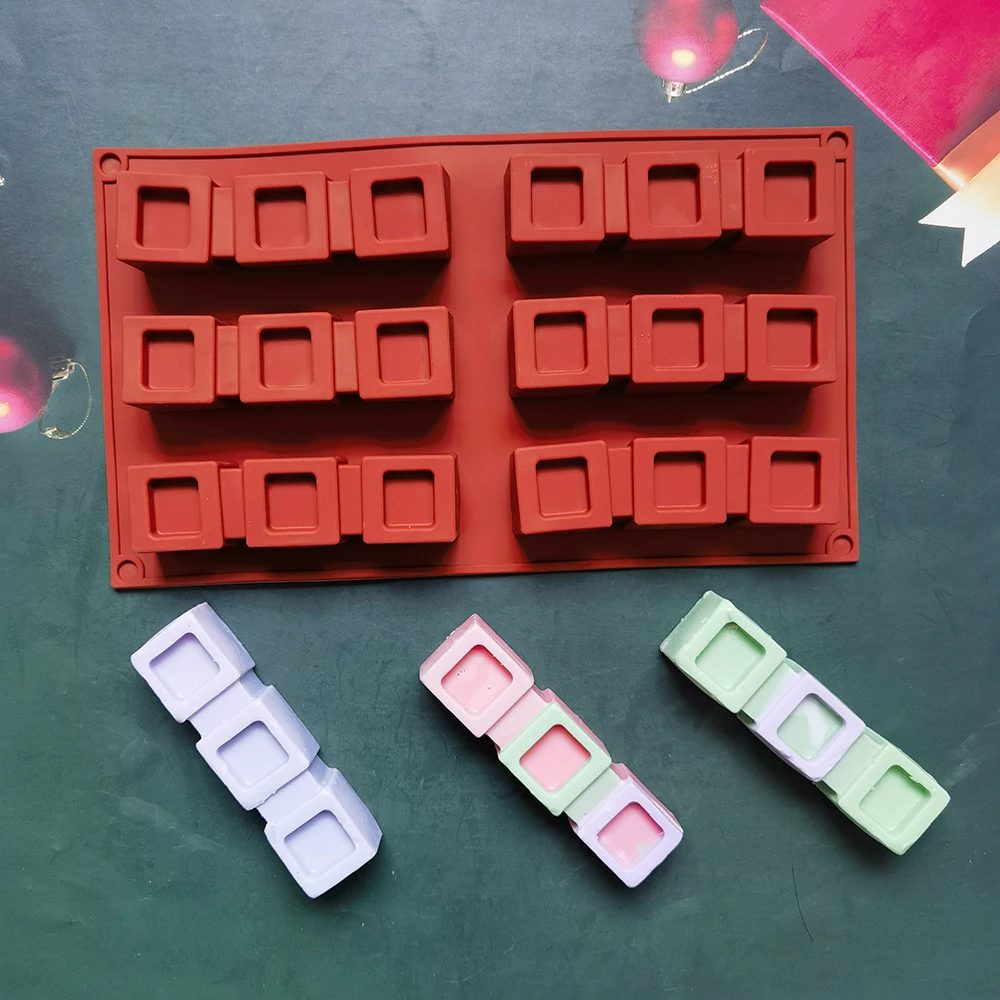 

New Cake Mold Rectangular Chocolate Silicone Moulds Diy Handmade Soap Mold Moon Cake Decorating Tools Baking Mould Cube Tray Ice