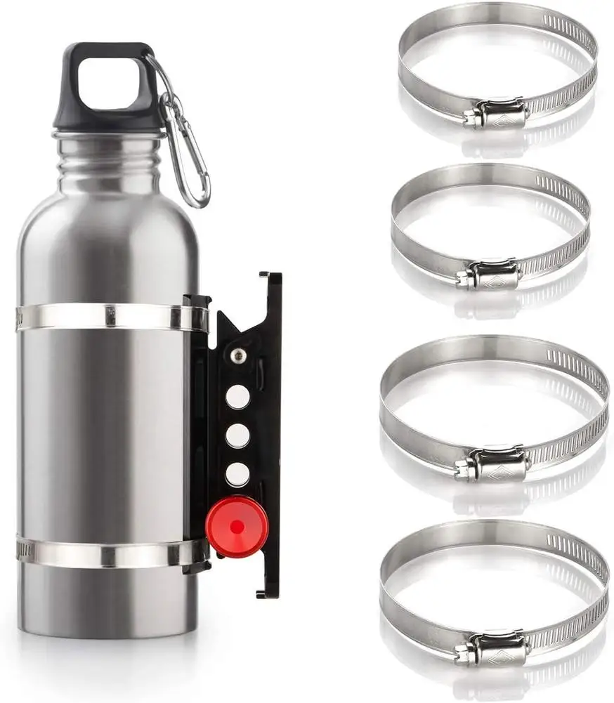 Roll Bar Fire Extinguisher Mount Holder Adjustable Quick Release Bracket Compatible For Atv / Utv / Jk / Jl Vehicle