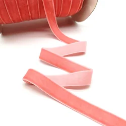 Luxurious Velvet Ribbon for Elegant Decorations and DIY Crafts - 5 Yards, 6 - 25mm Width (Watermelon Red)