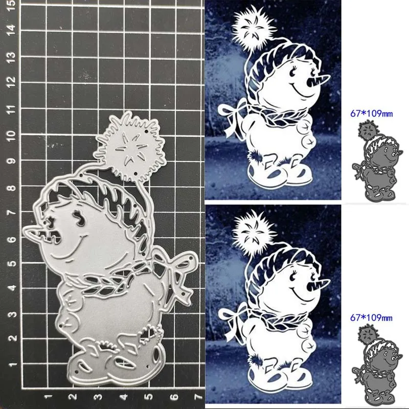 

Christmas snowman Metal Cutting Dies Stencil Scrapbook Diy Album Stamp Paper Card Embossing Decor Craft Knife Mould