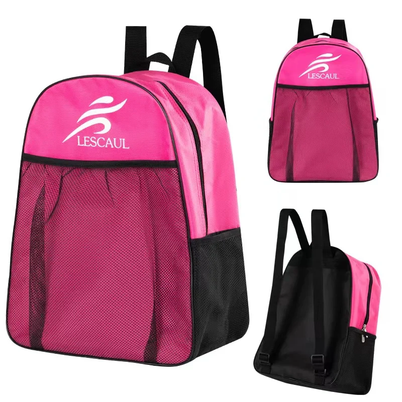 Pink Blue Thicken Children's Roller Inline Skate Shoes Carry Bag Special Ice Skating Boots Ventilation Large Capacity Backpack
