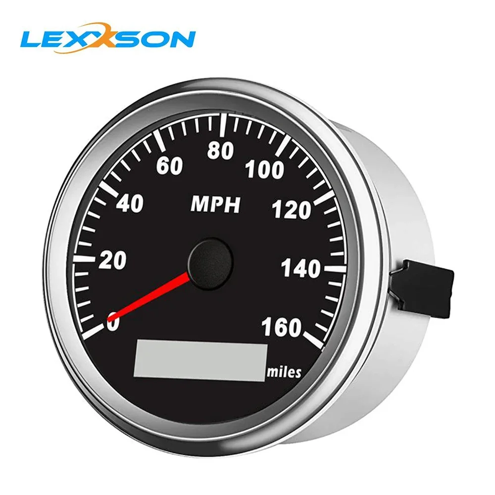 USA 85mm Car Boat Digital GPS Speedometer Odometer 160MPH Mile GPS Speed Gauge 12V/24V Backlight for ATV UTV Motorcycle Marine