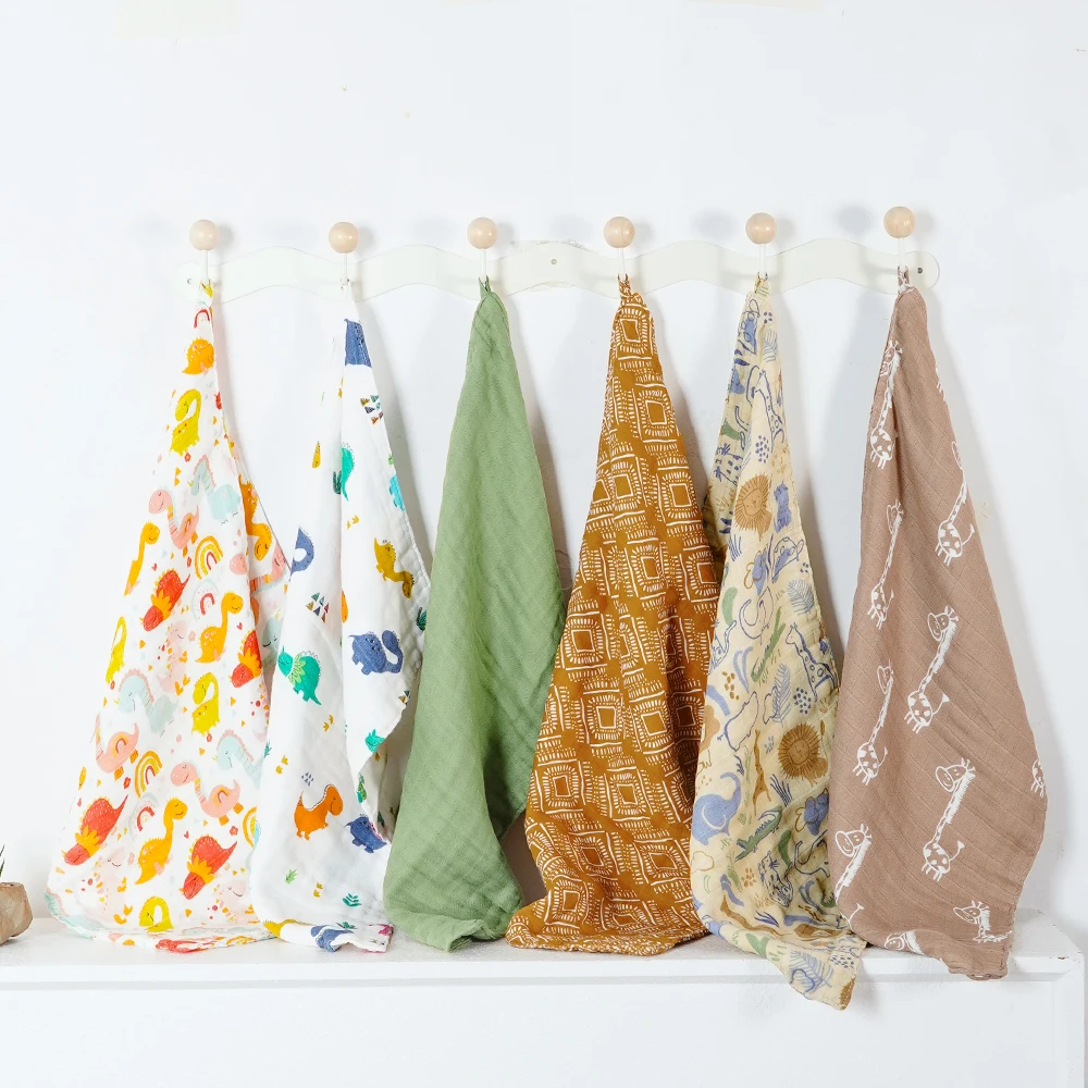 Happyflute 3PCS Soft Care Nursing Towel 100% Cotton Breathable 28*50CM 6
