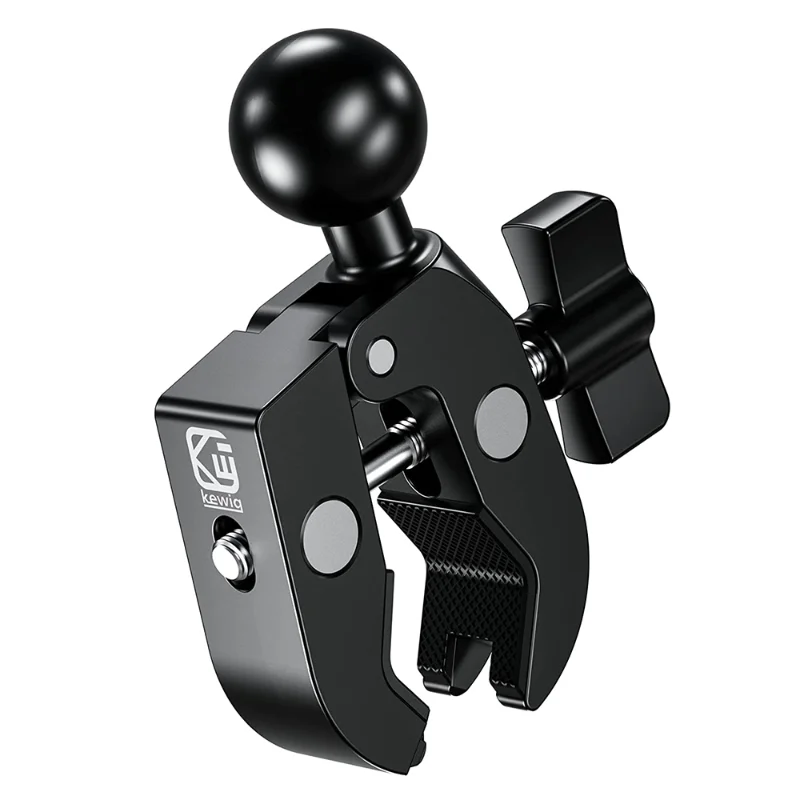KAPARNER Motorcycle Phone Mount Clip Kit With Anti-Theft Arm & Angled Bolt Adapter For Handlebars