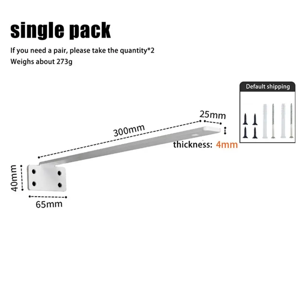 Heavy Duty Floating Shelf Brackets Space-Saving Wall-Mounted Invisible L Bracke Rust-Resistant Furniture Board Support