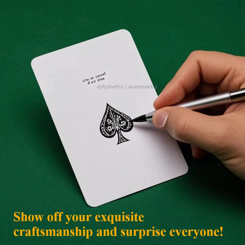 Playing Cards Blank Playing Cards 54PCS Two-sided White Blank Index Flash Cards To Write on Printable Study Learning DIY Gift Game