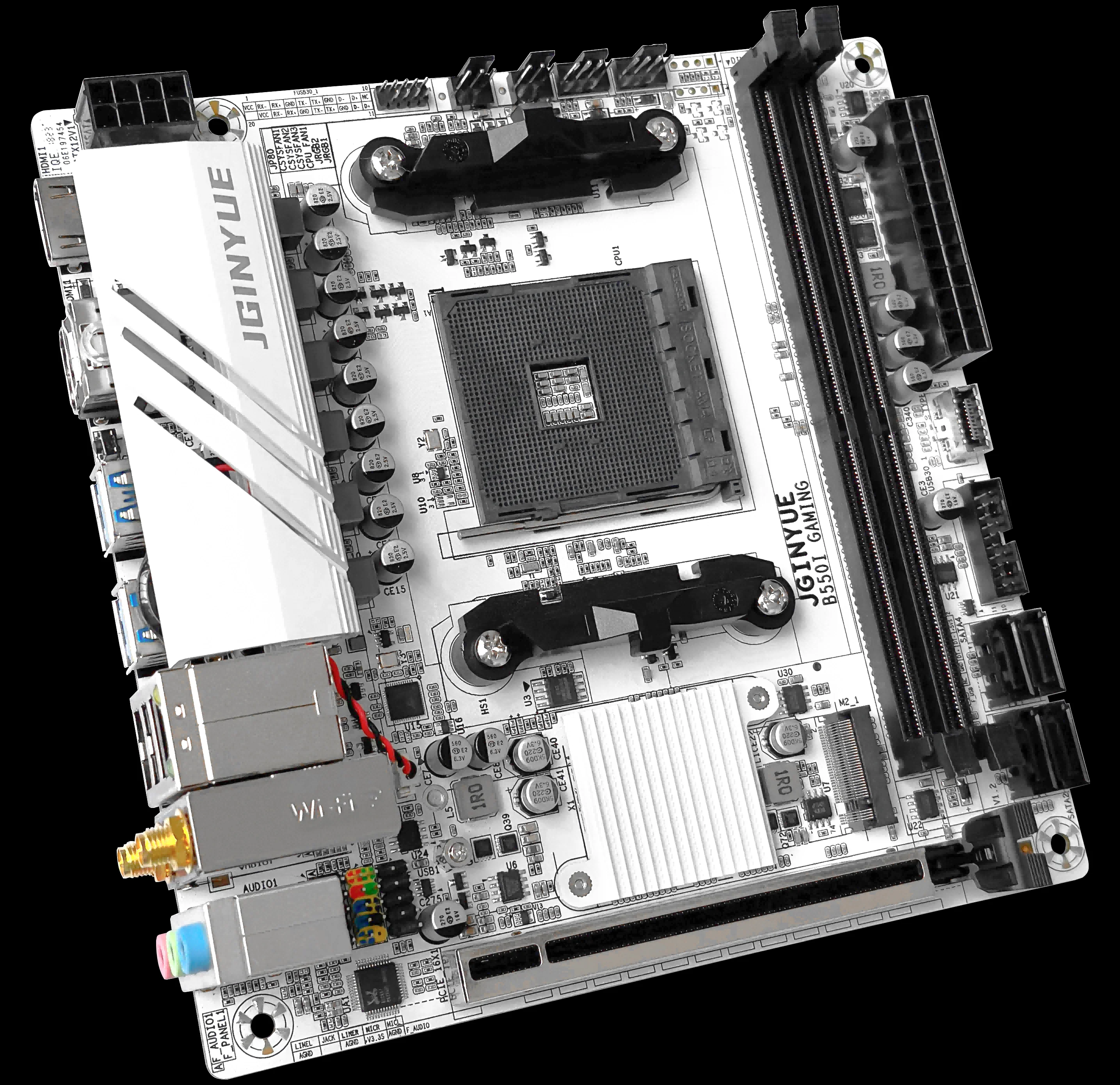 JGINYUE B550 R7 5700X Mini ITX Motherboard AM4 support Ryzen