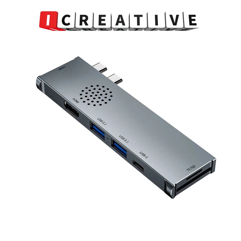 Icreative USB C HUB Type to HDMI 4K Thunderbolt 3 Adapter with 60W PD Charging Port For Macbook Pro DELL 3.0 | Компьютеры и офис