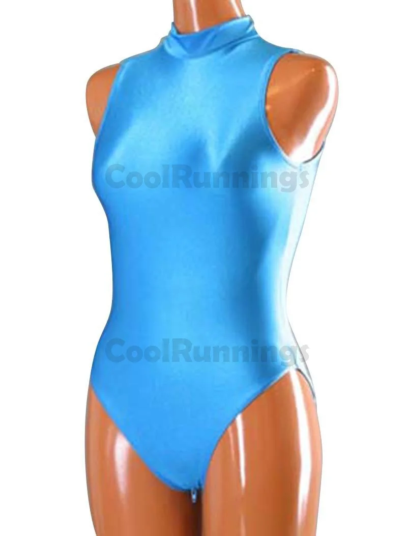 Adult Unisex Spandex Mock Neck Turtleneck dancewear Gymnastics Sleeveless Ballet Dance Leotard Unitard