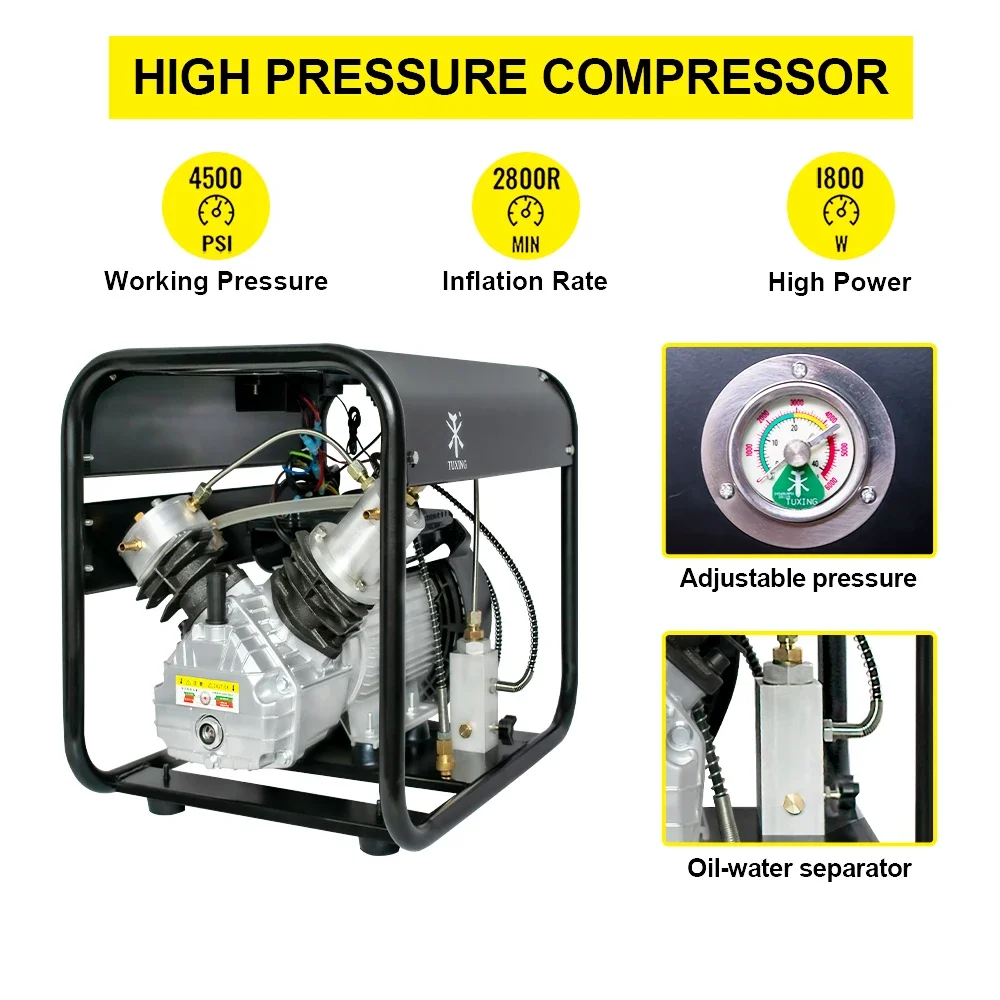 Tuxing Txed012 4500psi 300bar Pcp Compressor De Ar Alta Pressão Da