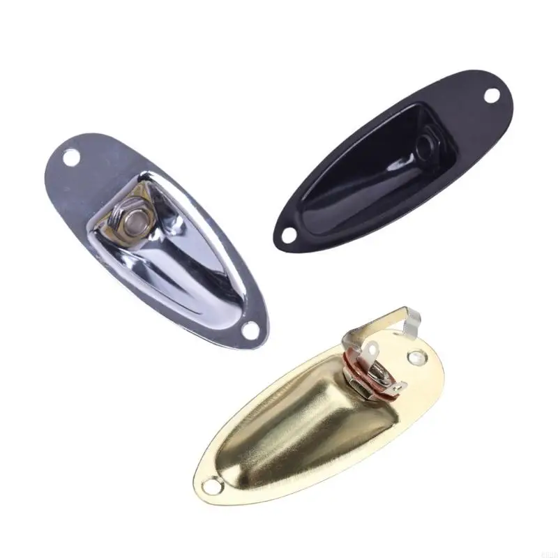 Boat Style 1/4" Guitar Pickup Output Input Chrome Jack Plug Socket Electric Guitars Parts