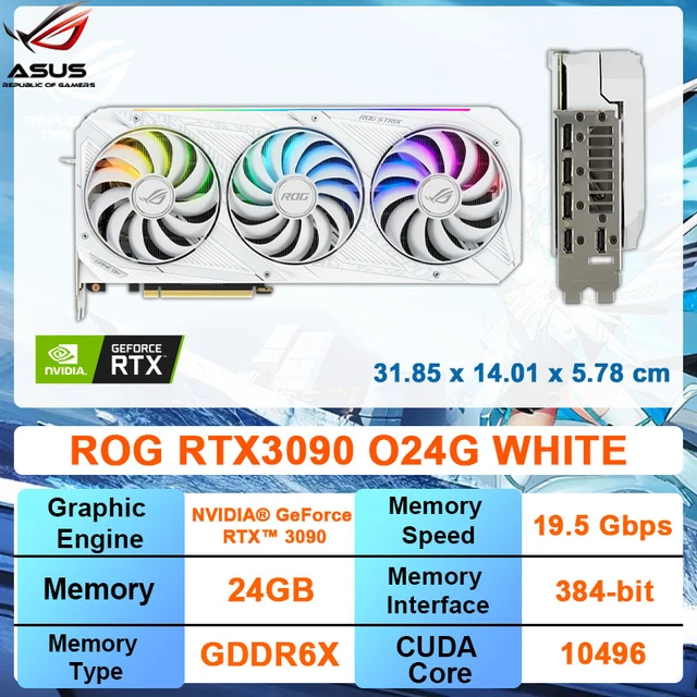 Asus Rog-strix-rtx3090-o24g-white Nvidia Video Cards Geforce Rtx
