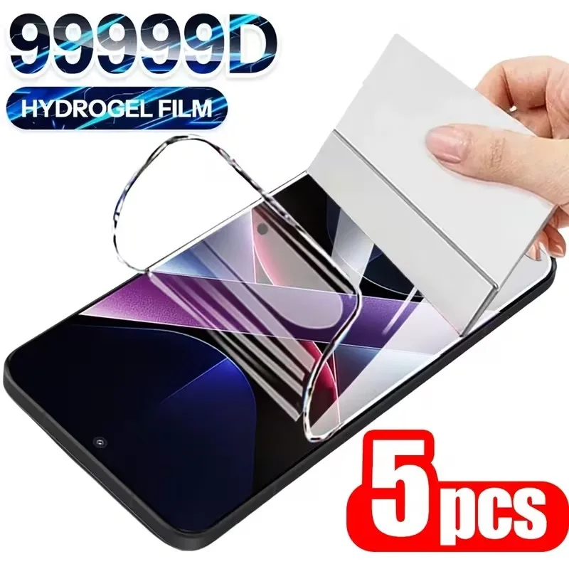 Hydrogel Film Screen Protectors - Pack of 3-5, Durable and Transparent Shield