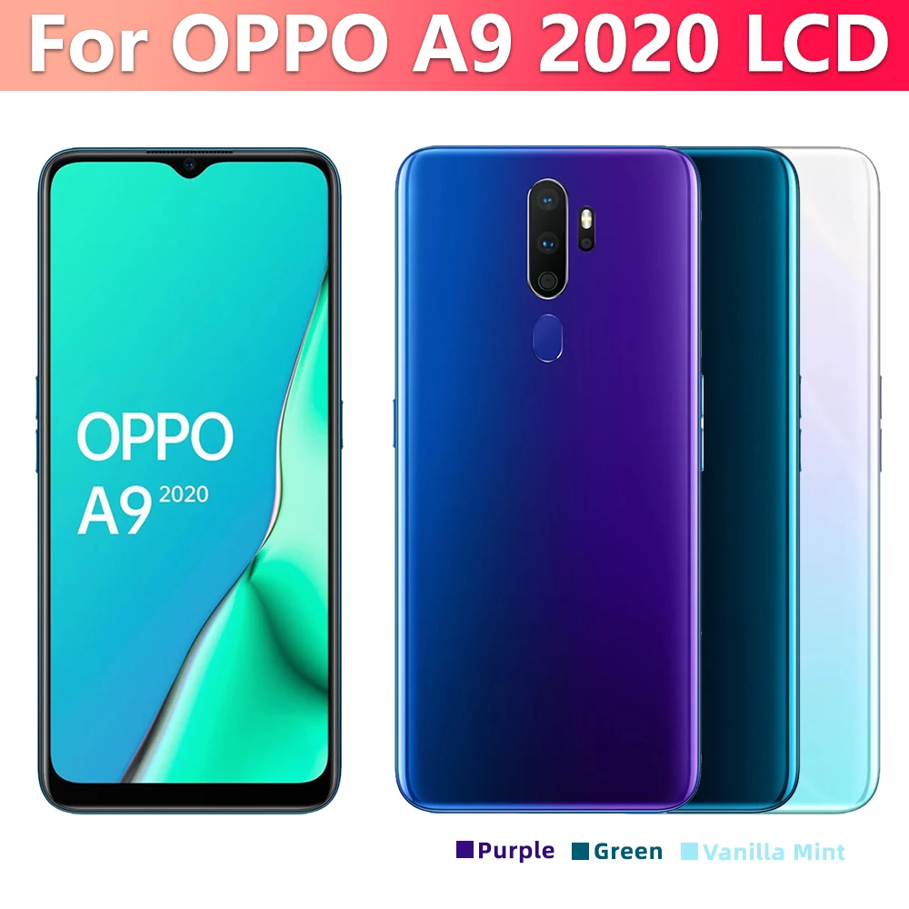 OPPO A9 2020 LCD, OPPO A9 2020 LCD 터치 스크린 디지타이저 디스플레이 교체, CPH1937 CPH1939 PCHT30 LCD, 6.5 인치