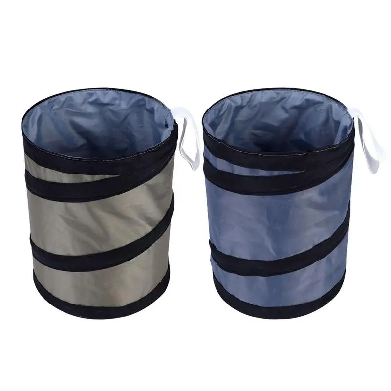 

Car Collapsible Trash Can Portable Car Garbage Can Recycling Bins With Hanging Elastic Band For Boating Camping Hiking Beach