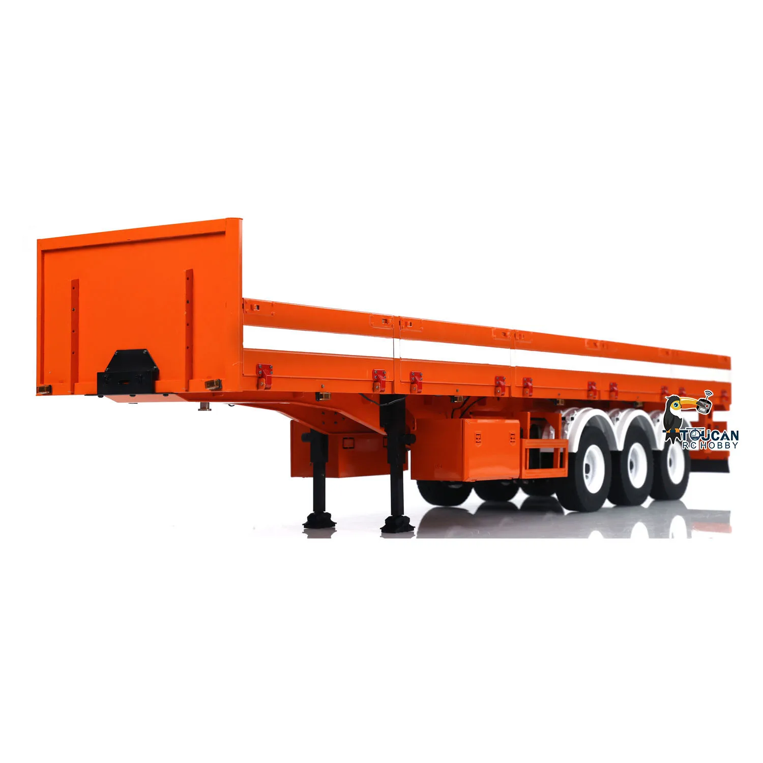 1/14 3 Axles Metal Semi Trailer Spare Parts Accessories for Toy Radio Control Tractor Car RC Dump Trucks Vehicle Model THZH1997 2