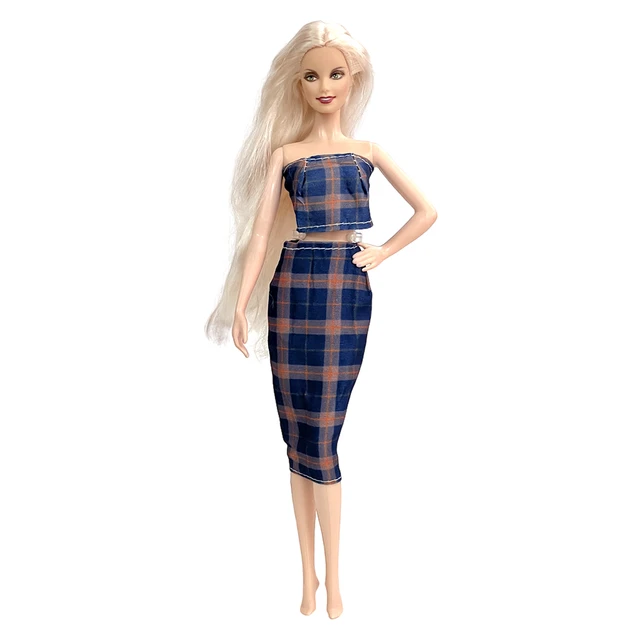 Compre Conjunto de roupas de boneca para barbie 1/6 bjd, camisa para casa  de bonecas, tops e calças jeans, roupas casuais para crianças, brinquedos  diy