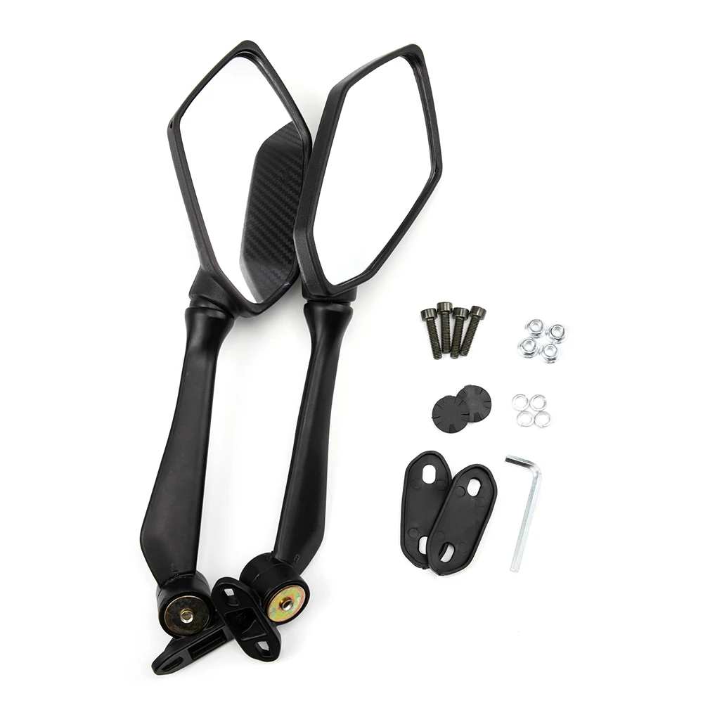 롱 로드 사이드 미러 가와사키 닌자 400 500 650 650R EX400 EX650 EX500 ZX6R ZX636 RC51 RVT1000R용