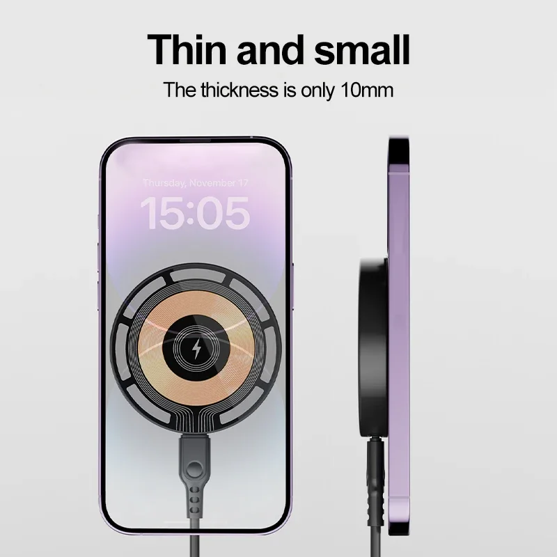 30W Wireless Charger For iPhone 15 14 13 12 Pro Max Fast Charging Pad Ultra Thin Holder Stand