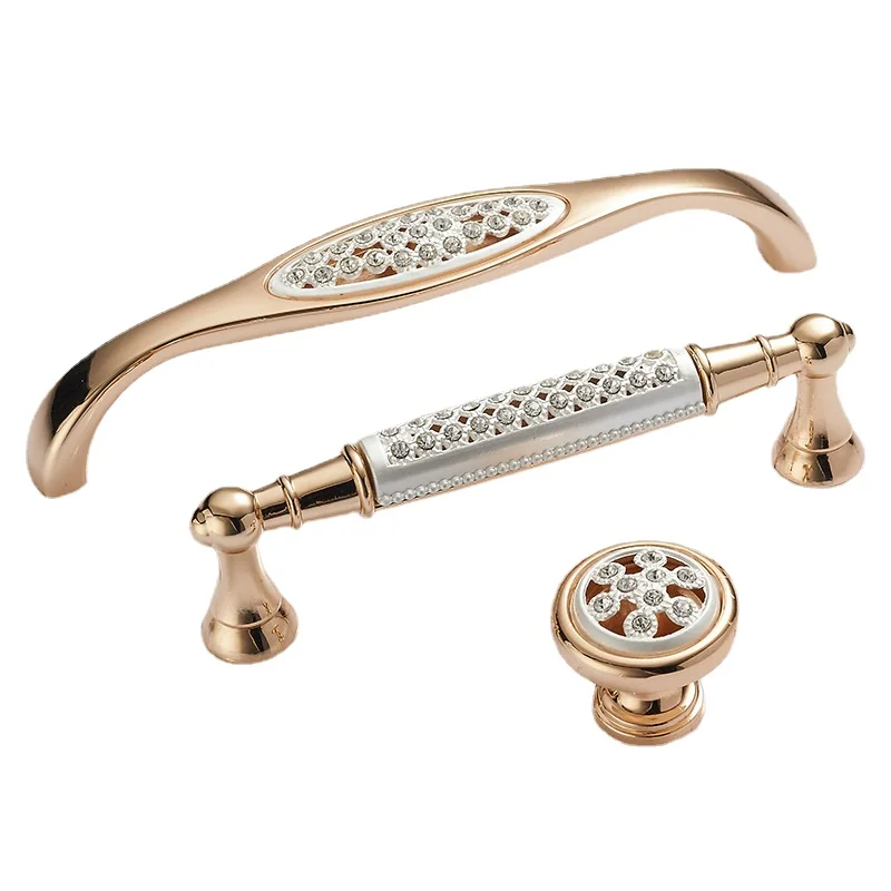 Wardrobe Furniture Handle Luxury Zinc Alloy Drawer Knob