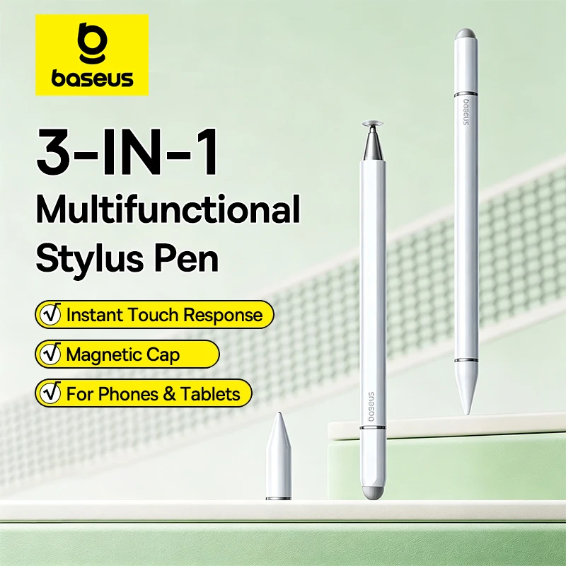 Baseus 3-in-1 Stylus-Stift Universelle Spitzen für iOS Android Kapazitive Touchscreens für Apple Pencil iPad iPhone Samsung Tablet-Stift - AliExpress 202192403