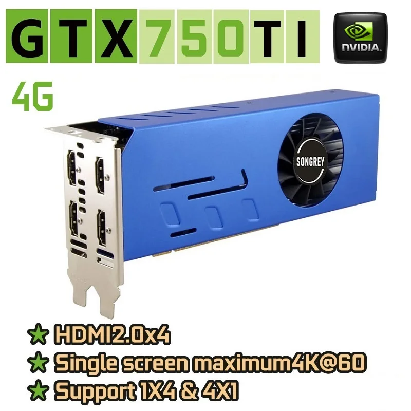 SONGREY Graphics Card GTX1050 1050Ti 750 750Ti GT730  4HDMI Multi-Display 4GB GDDR5 Video Card nVIDIA EDID Function Support U3D good pc graphics card Graphics Cards