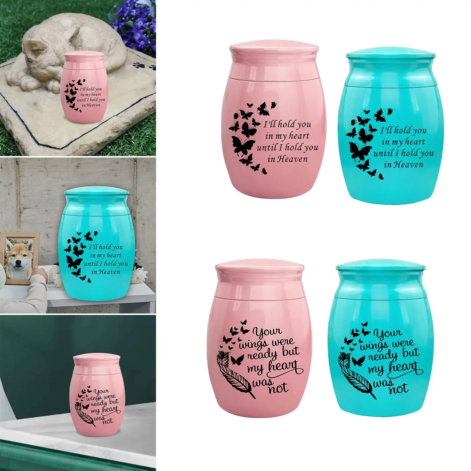 Memorial Pets Urn Keepsake Urns Final Comforting Resting Place Pet Hair Storage Jar Souvenir for Dogs Cats Puppy Rabbit Kitten Memorial Pets Urn Keepsake Urns Final Comforting Resting Place Pet Hair Storage Jar Souvenir for Dogs Cats Puppy Rabbit Kitten