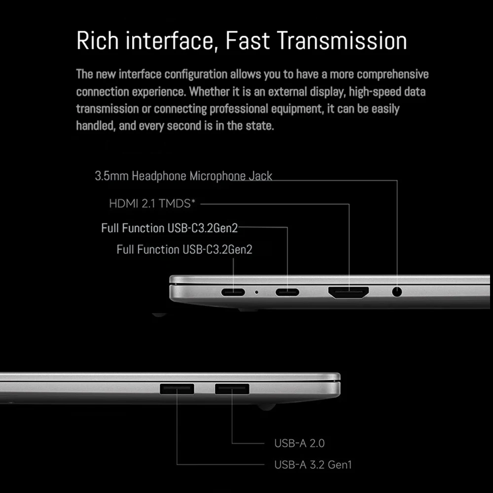 Xiaomi Redmi Book 14 2025 Laptop Inte Core 5-210H Intel Graphics 16GB RAM 512G/1TB SSD 14-inch 2.2K 60Hz Screen Notebook Slim PC 4