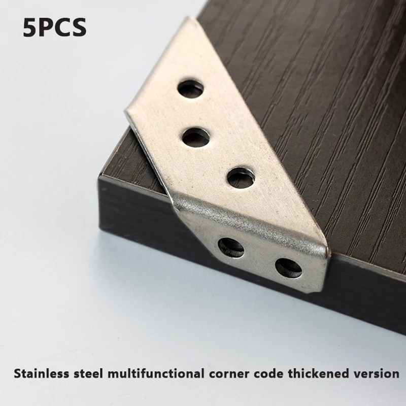 

5 шт. трапециевидный угловой кодовый кронштейн для крепления полки с винтом, стандартный угловой кронштейн из нержавеющей стали