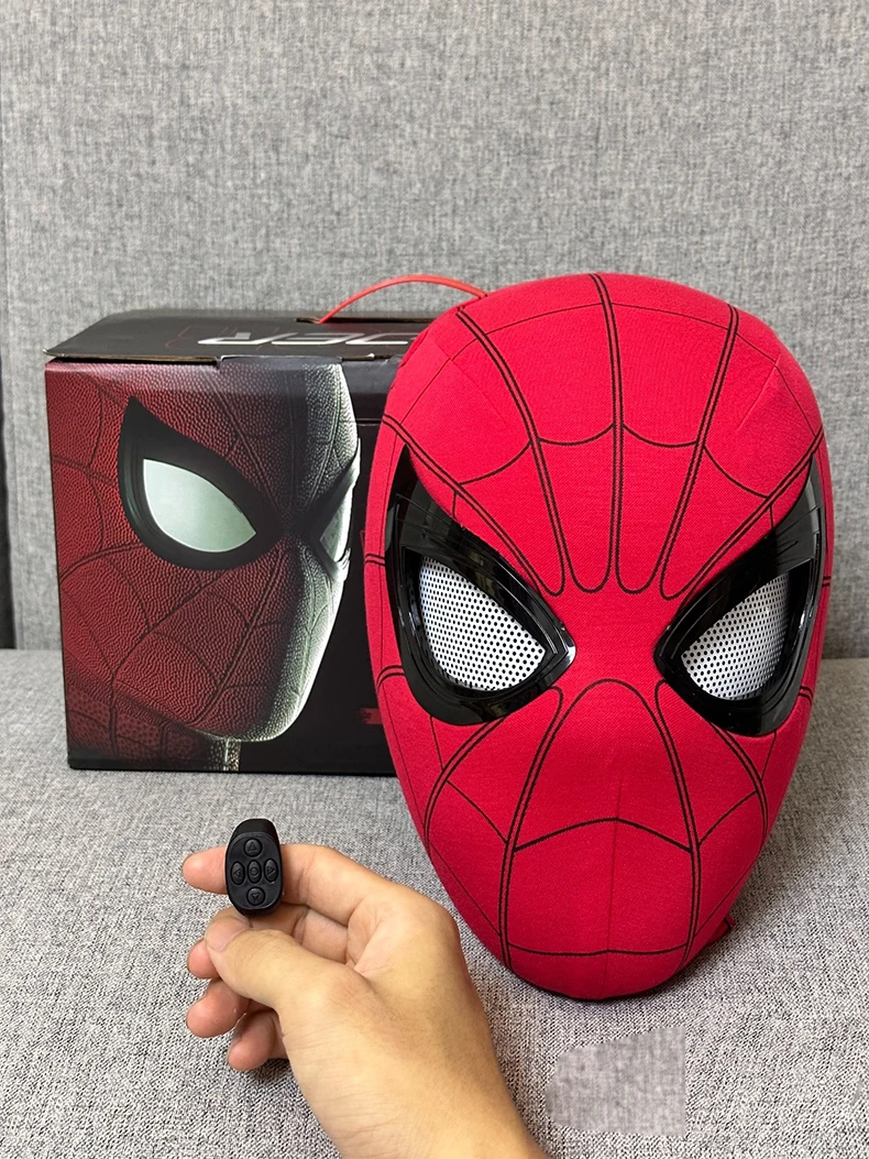 New Spider-man:no Way Home Spider Man Mask Luxury Helmet Rechargeable  Remote Eyes Movable Mask With Led Cosplay Gift Cool Toys - AliExpress