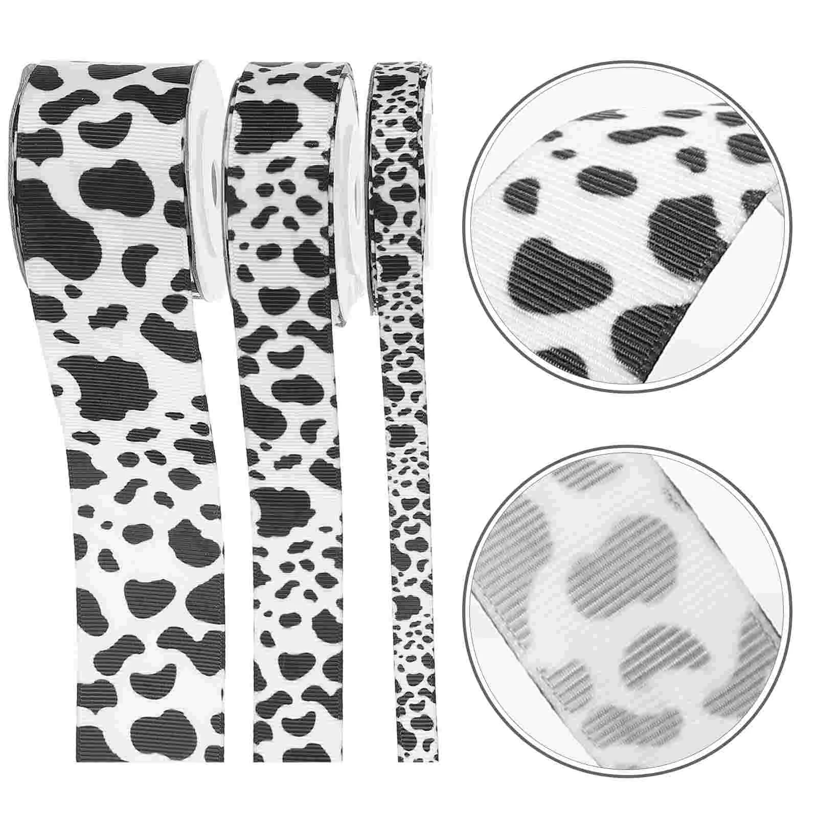 

1 Set of Cow Grosgrain Ribbons Wrapping Ribbons Bow-Knot Supplies Wreath Accessories