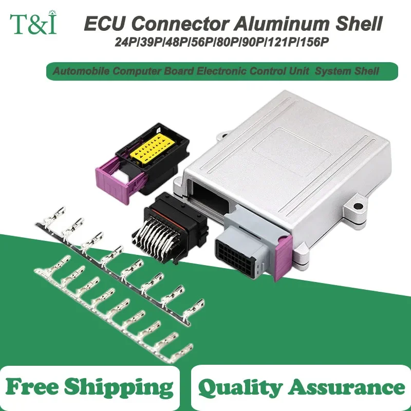

1/5/100 Sets ECU Connector Aluminum Housing 24/39/48/5680/90/121/154 Pin Electric Automatic Control System Automobile Refitting