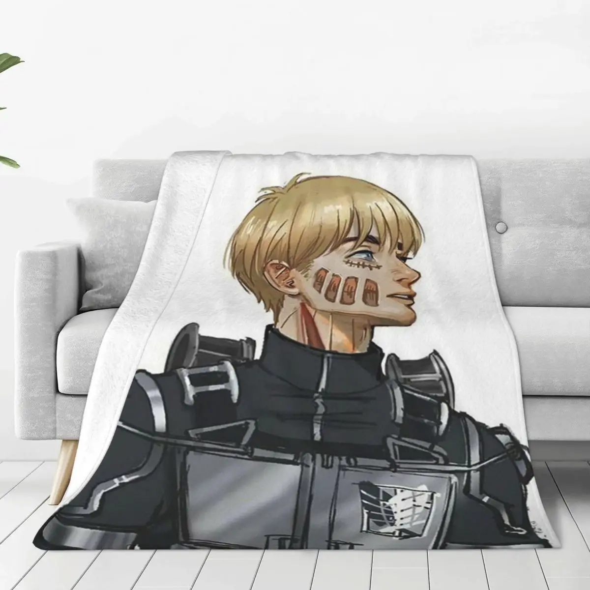 

Attack On Titan Armin Blanket Flannel Textile Decor Armin Arlert Multi-function Soft Throw Blankets for Sofa Office Bedspreads