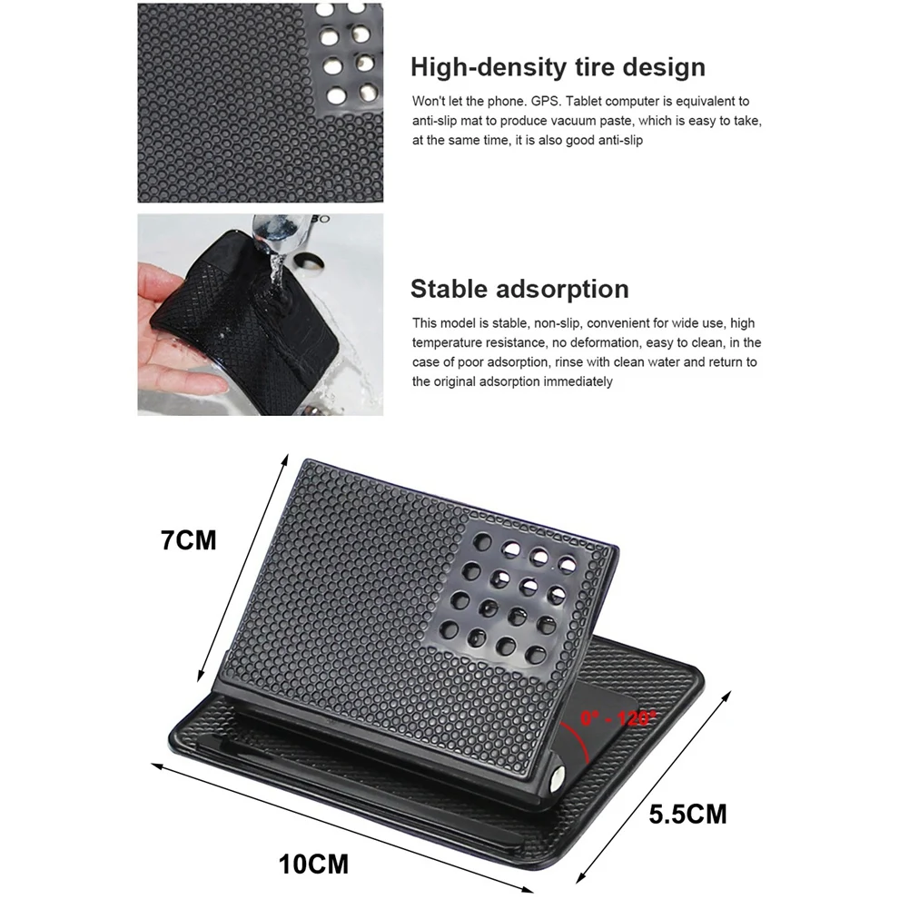 Car Dashboard Multifunctional ic Portable Phone Holder Silicone Anti-Slip Mat GPS Navigator Mount Bracket Interior
