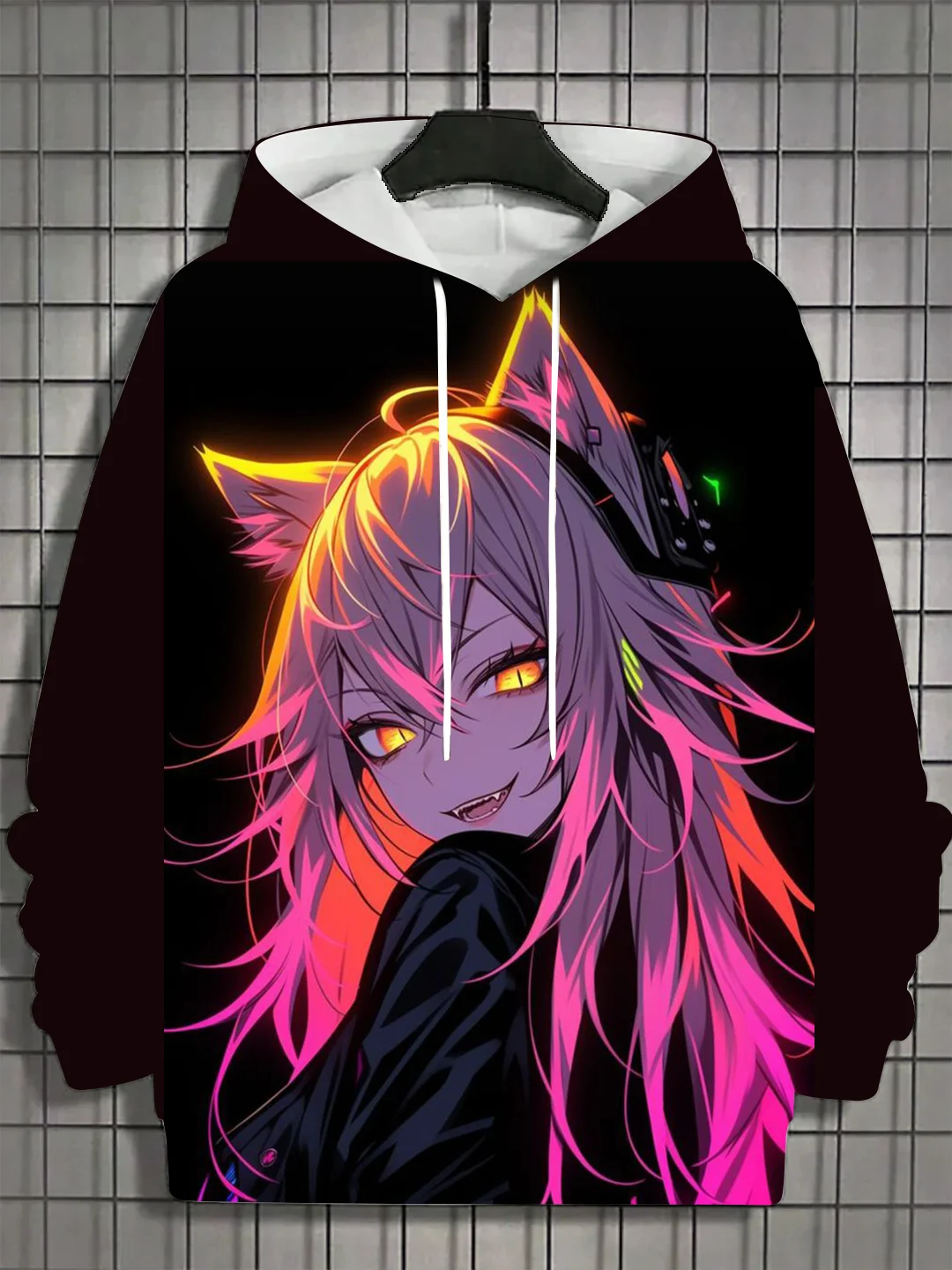 thumbnail image 1 of Sudadera con capucha para hombre con estampado 3D de ninfas, sudadera con capucha de manga larga con gráficos de chica de dibujos animados, moda de otoño, camisetas de calle de gran tamaño para hombre, 1 of 5
