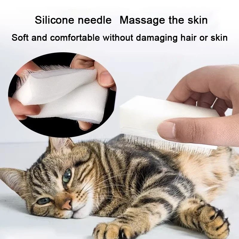 1/5/10PCS Dog Massage Pet Special Multifunctional Dust Removal Sponge Cleaning Brush Simulated Cat Tongue Comb_voghion.com