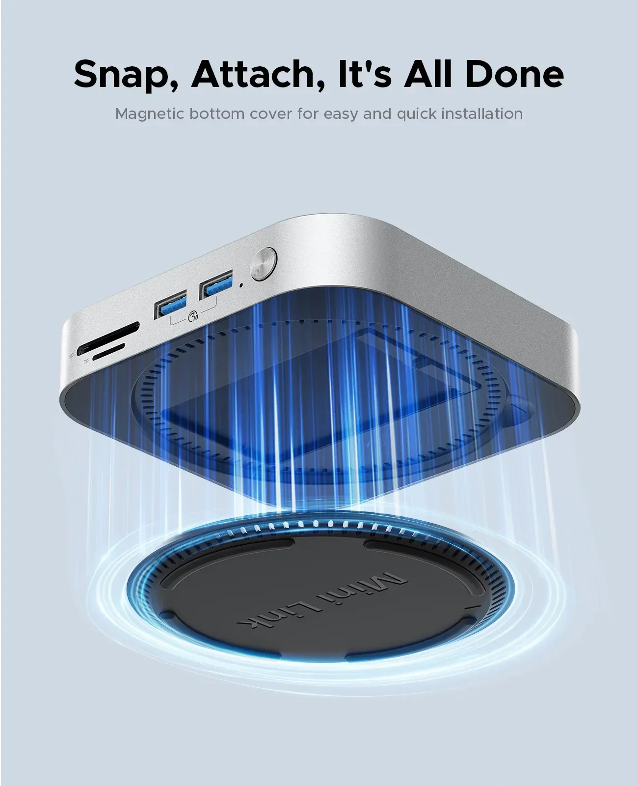ORICO MiniLink USB C Hard Drive Enclosure Docking Multi Interface Converter SD/TF 4.0 USB4 Transfer Designed for MacMini M4 Dock 6