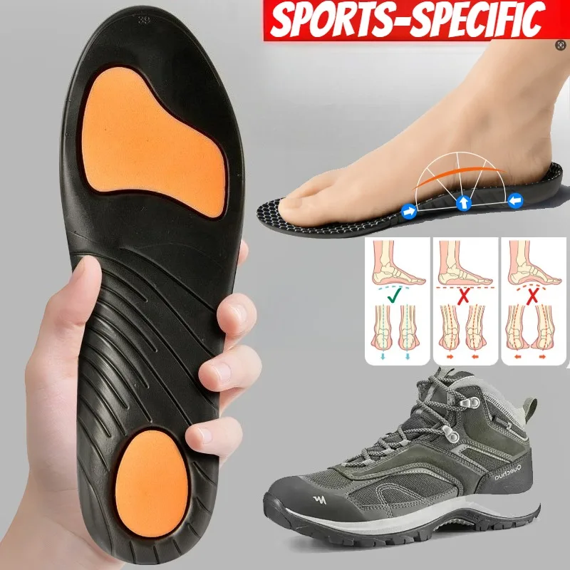 Shock Absorption Running Insoles for Men and Women High Elasticity ...