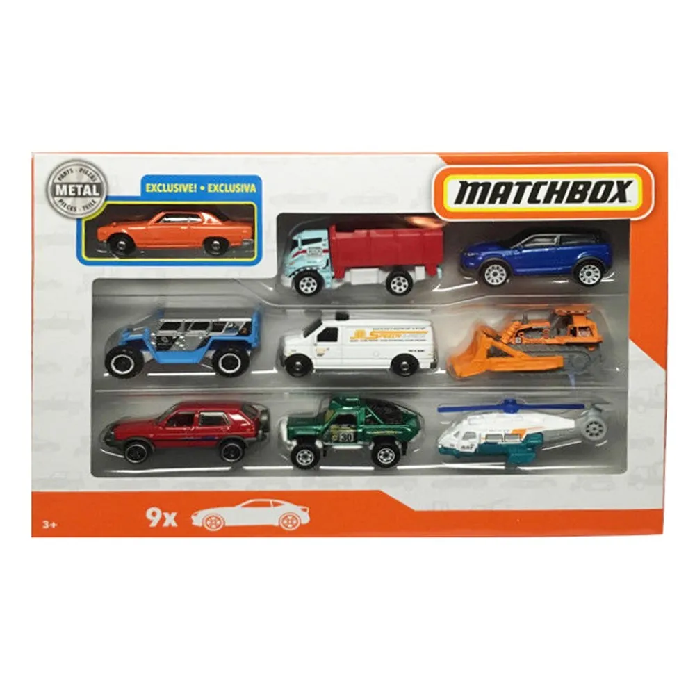 Matchbox coffret 9 véhicules, jouet pour enfant de petites voitures  miniatures, modèle aléatoire, X7111 : : Jeux et Jouets