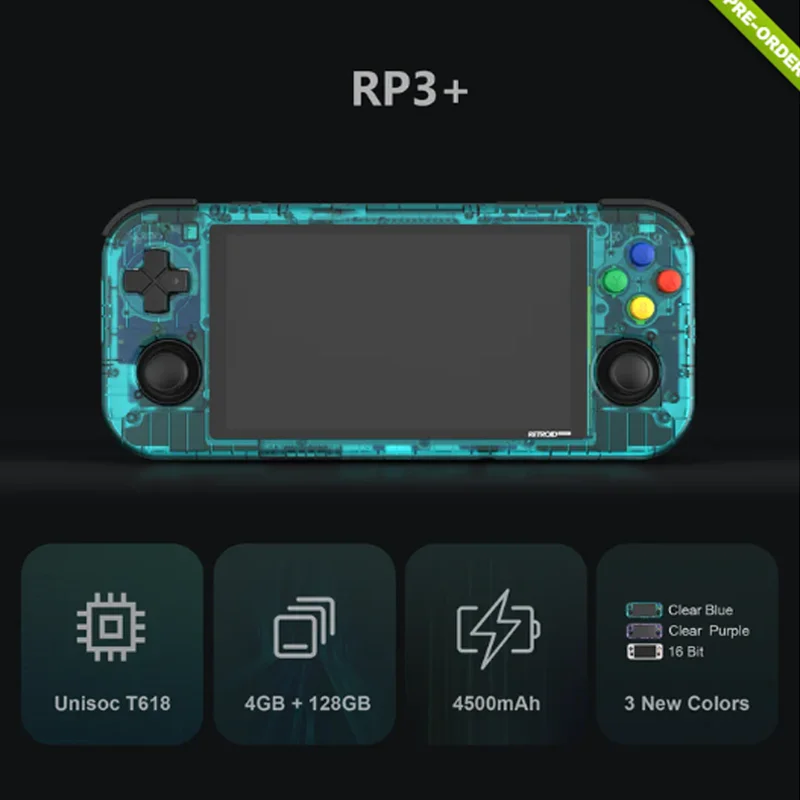 Retroid Pocket 3 Handheld Retro Gaming System 3+32GB Retro - US