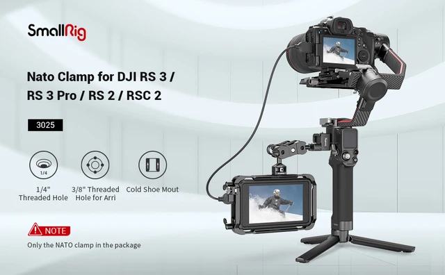 SMALLRIG NATO Clamp Con Attacco A Freddo Per Gimbal DJI RS 4 Mini, RS 4, RS 4Pro, RS 3 Mini, RS 3, RS 3 PRO, RS 2, RSC 2 - Modello 3025 - Foto 3