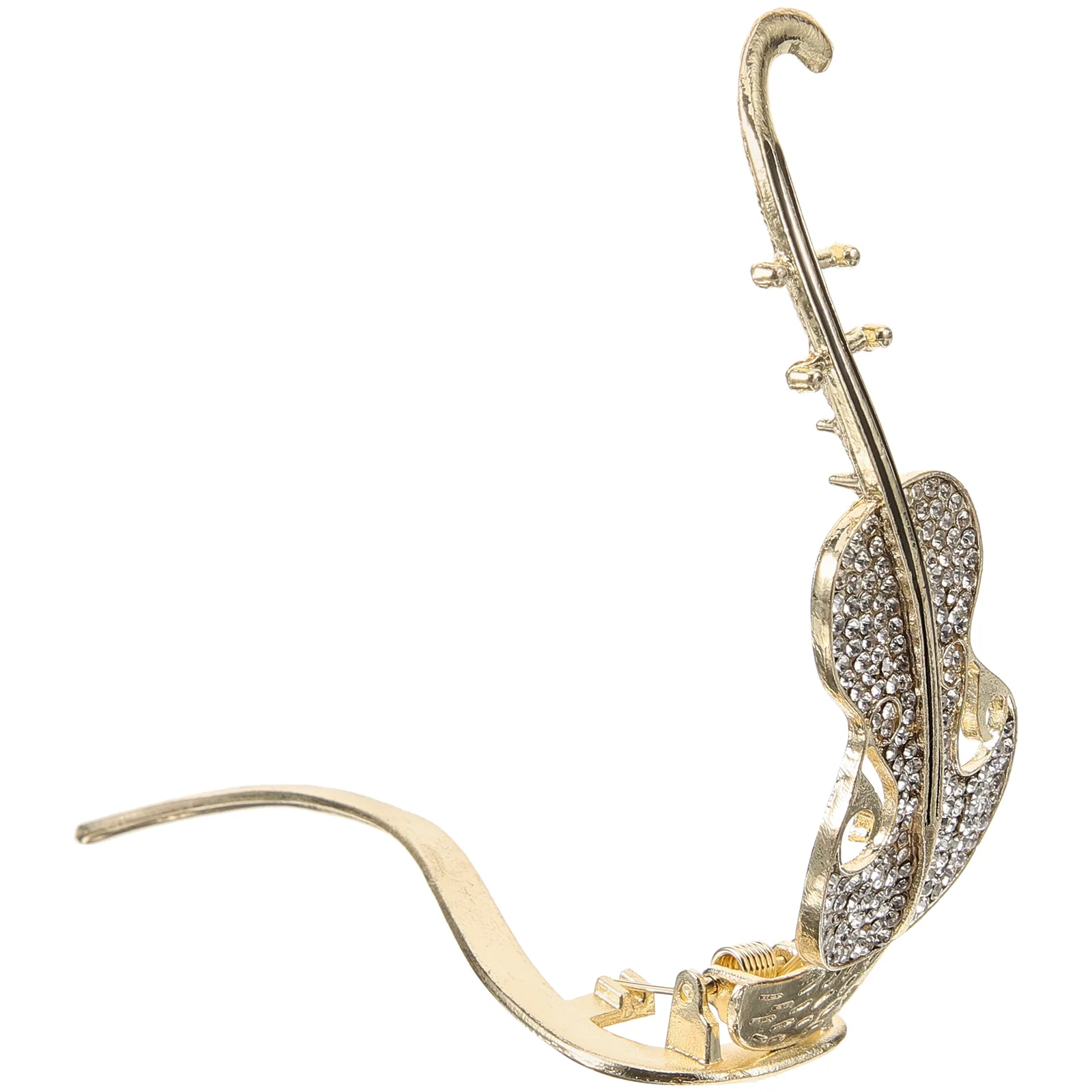 

Violin Hair Claw Clip Women Elegant Classical Music Note Treble Clef Shape Hair Clips Glitter Rhinestone Decor Hairpins Jewelry