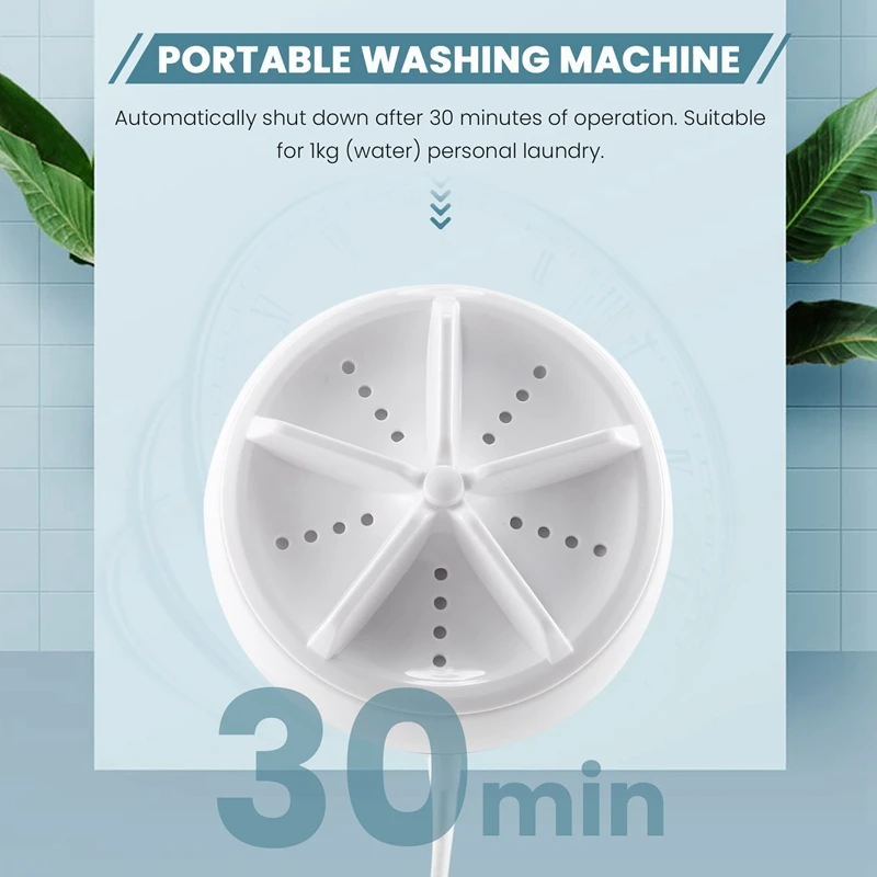 Personal Rotary Washing Machine Portable Ultrasonic Turbine Technology Dirt Washing Machine For Family Travel