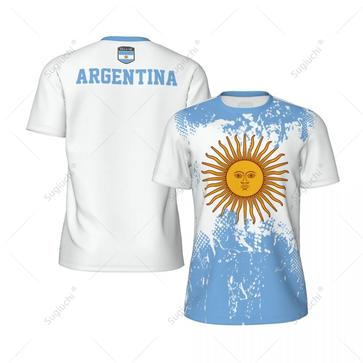 Design Esclusivo Argentina Flag Grain 3D Printed Men For Running Bike Soccer Tennis Fitness Sports Jersey Mesh Fans T-Shirt