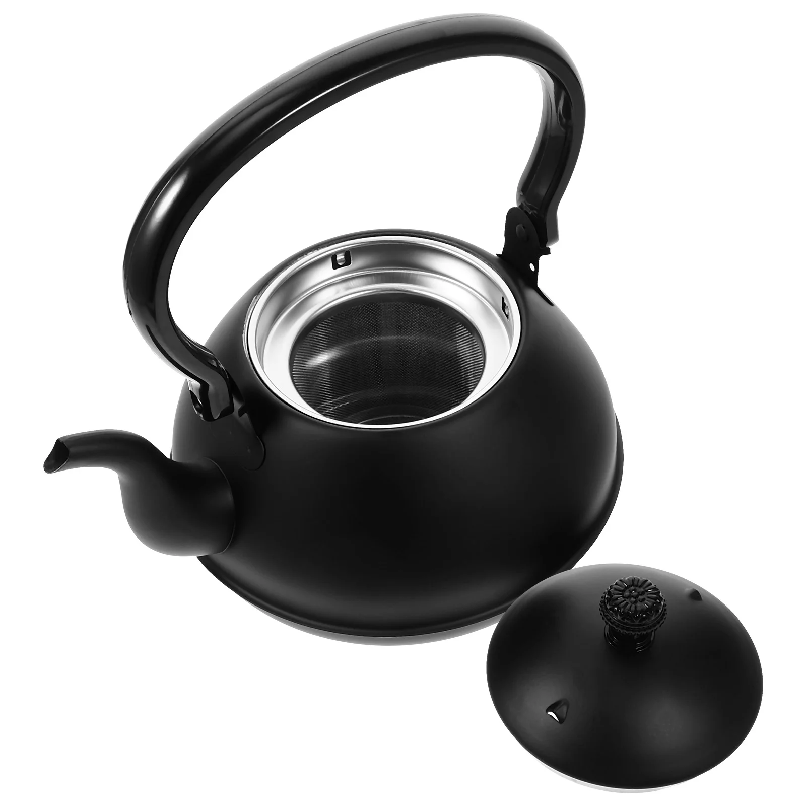 

Stainless Steel Kettle Camping Water Boiling Teakettle Loose Leaves Kitchen Teapot Supply Kettles for Home